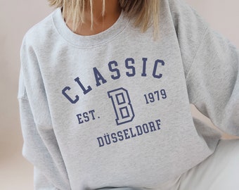 Personalized Sweater Initial Sweatshirt Name Year City Preppy crew neck Sweater Classic Custom Name Shirt S - 5XL Unisex Gift for Her Him