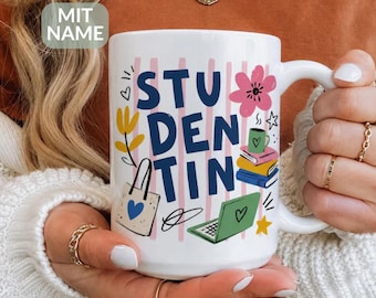 Student mug gift for female students, study gift, university mug gift, start of studies, personalized coffee mug