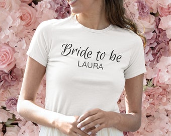 Bride Shirt Bridal Party TShirt for Bride to be Future Mrs TShirt Custom Text