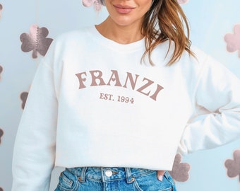 Personalisiertes Sweatshirt 1994 30. Geburtstag Pulli Custom Name and Year Gift for daughter Girlfriend Present 30th Birthday Shirt woman