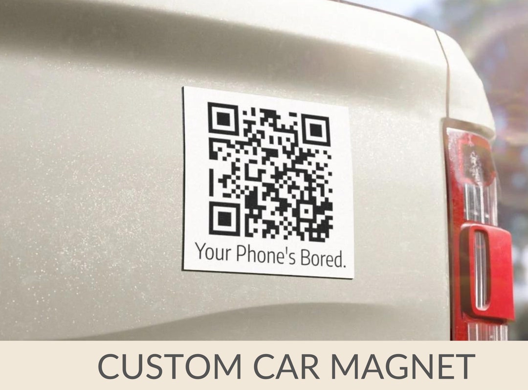 Bumper Sticker Business Custom Qr Code Sign Magnet Car Scan Me QR Code ...