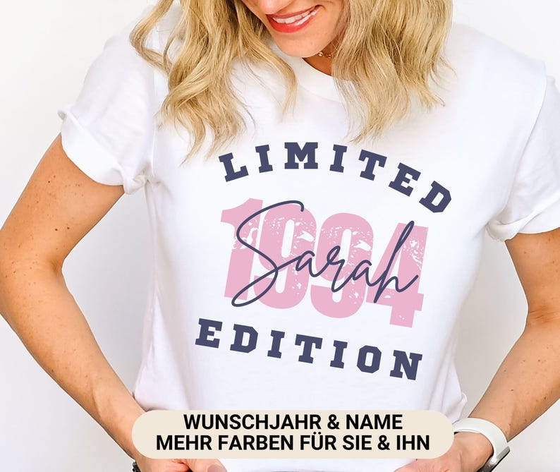 30. Geburtstag Custom Year Limited Edition Name T-Shirt