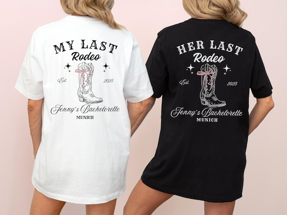JGA Shirts personalisiert Cowgirl JGA Party Tshirts Rodeo Bachelorette Tee Western Hen Party