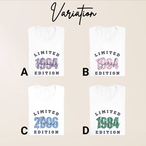 Custom Year Limited Edition Name T-Shirt