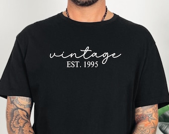 Shirt 1995 Vintage TShirt Vintage Year Personalized 30th Birthday Man Gift Idea