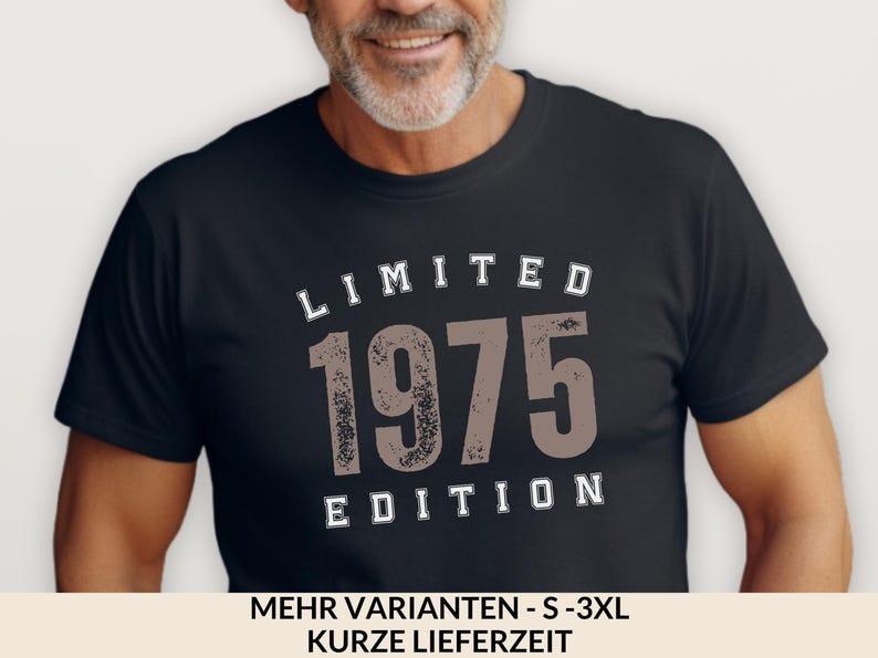 Shirt 50 Geburtstag Mann Tshirt 1975