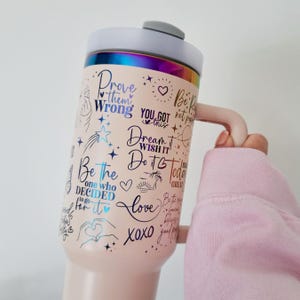 Motivation Tasse Affirmationen Mental Health Rainbow Tumbler Daily Reminder 40 Unzen Becher personalisierbar Positive Gedanken Achtsamkeit