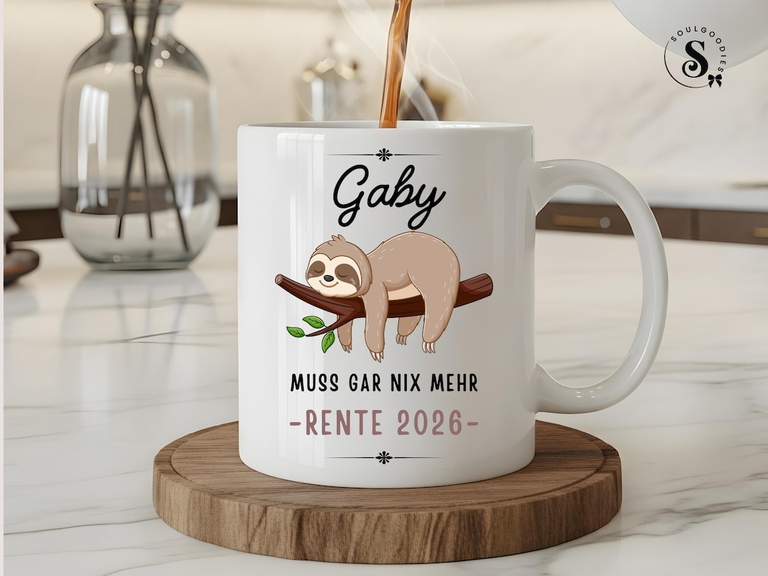 Rente Tasse Geschenk für Arbeitskollegen personalisierte Tasse Rente Verabschiedung Rentnerin Geschenk Ruhestand