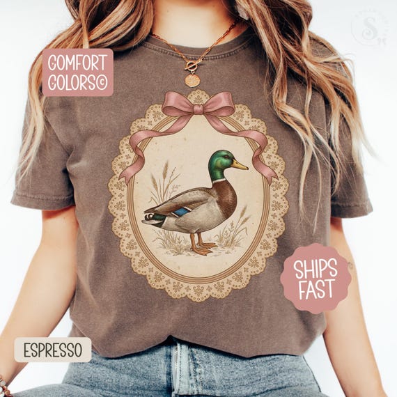 Mallard Duck Shirt Comfort Colors Vintage Duck Thrifting Tee Mallard Duck