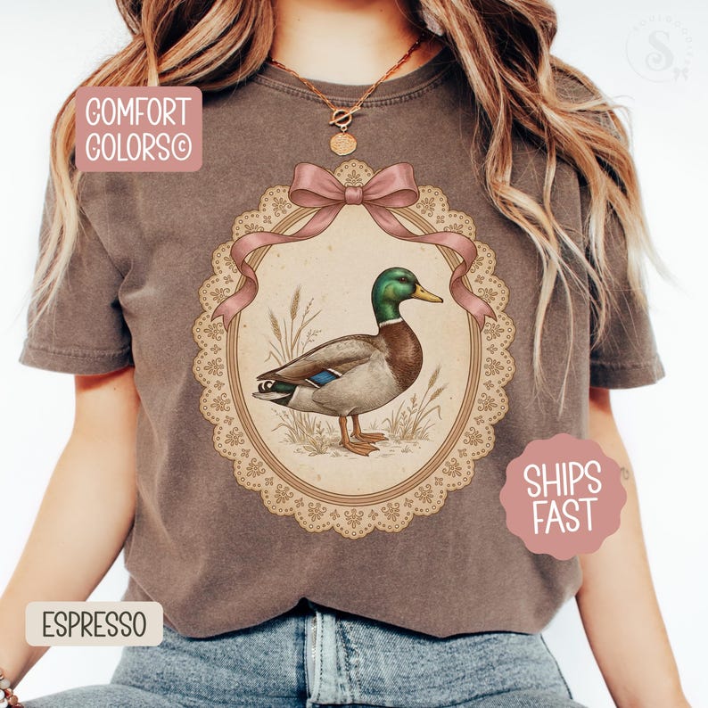 Mallard Duck Shirt Comfort Colors Vintage Duck Thrifting Tee Mallard Duck