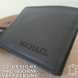 Geldbörse Herren personalisiert Mann Geschenk Leder Brieftasche Geburtstagsgeschenk für Mann Geldbeutel personalisiert Brieftasche Herren