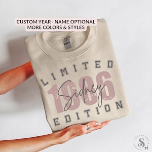 40th Birthday Sweatshirt Personalized Birthday Gift Custom Shirt for Milestone Birthday Custom Year Shirt 1986 Sweatshirt Limited Edition
