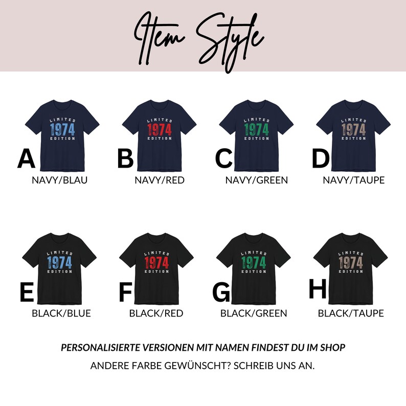 50th Birthday Shirt for Men, 1976 Limited Edition Year T-Shirt, Gift for Him, 50th Birthday Men's Birthday Gift 1976 Shirt G BLACK/Green