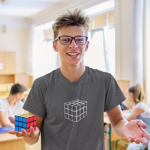 Rubik&#39;s Cube T-Shirt, ADULT Sizes - Speed Cubing T-Shirt, Heavy Cotton