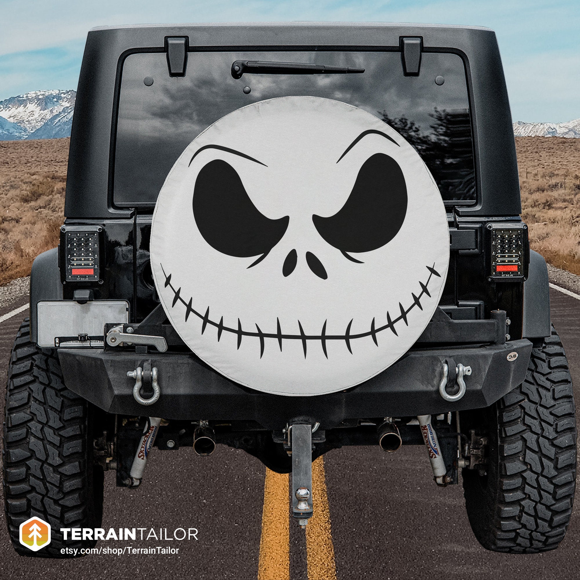 Jack Skellington Inspired SUV & Jeep Tire Cover Perfect Halloween