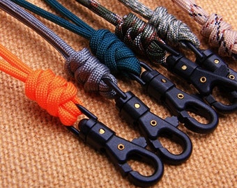 Lanyard Paracord Keychain Heavy Duty Woven Keychain for Men Present for Father's Day Bade Holder for Teacher Lanyard ID Tag for Students