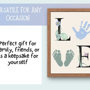Personalized Handprint and Footprint Keepsake Art - DIY Craft ...