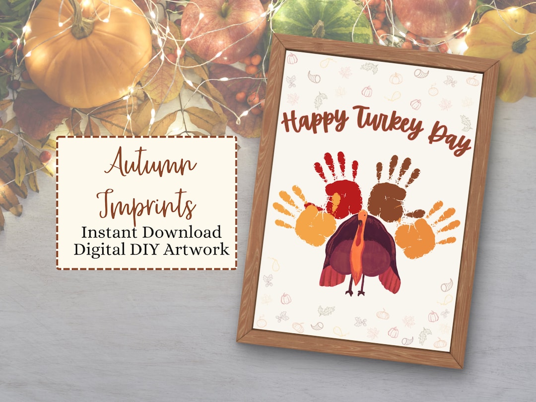 Preschool Thanksgiving Handprint Art Printable - Fun Craft for Kids and ...