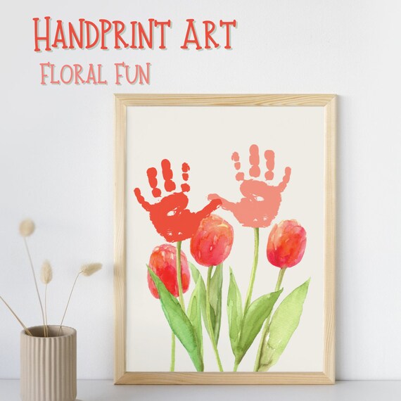 Handprint Tulip Art: Kids Keepsake Craft (digital Download) - Etsy