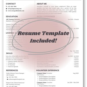 May include: A resume template with the text "Resume Template Included!" in bold, black letters on a pink background. The template is designed to help job seekers create a professional CV.