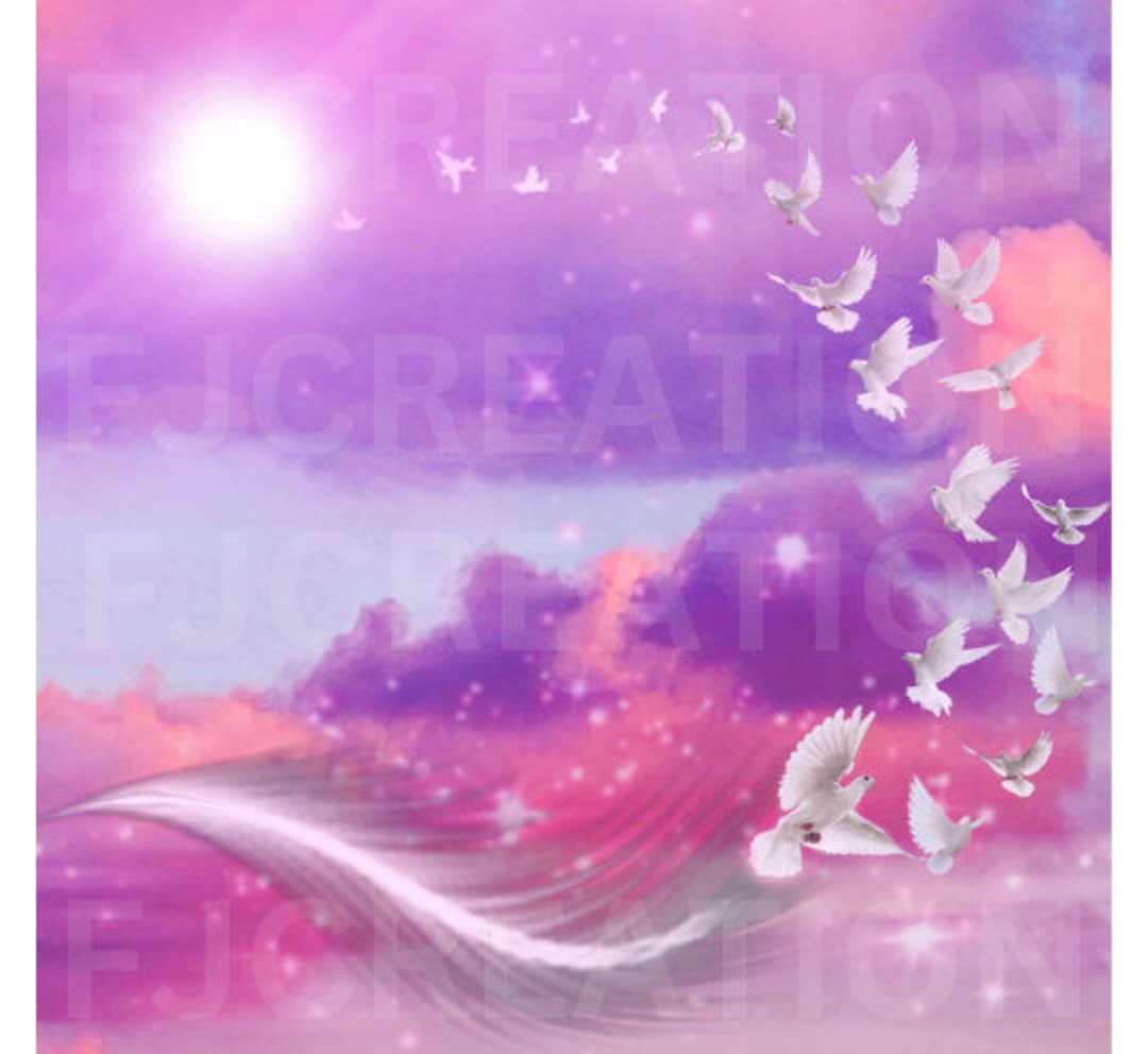 Pink & Purple Memorial Background Funeral