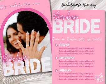 BARBIE BRIDE Bachelorette Itinerary