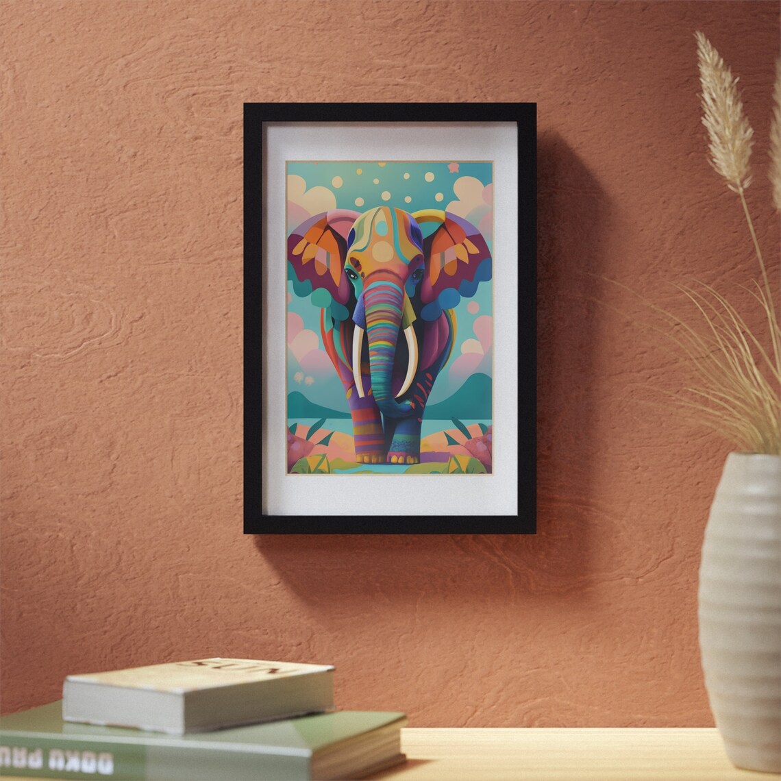 Colorful Elephant. Wall Art Kids Home School Office. Prints Etsy