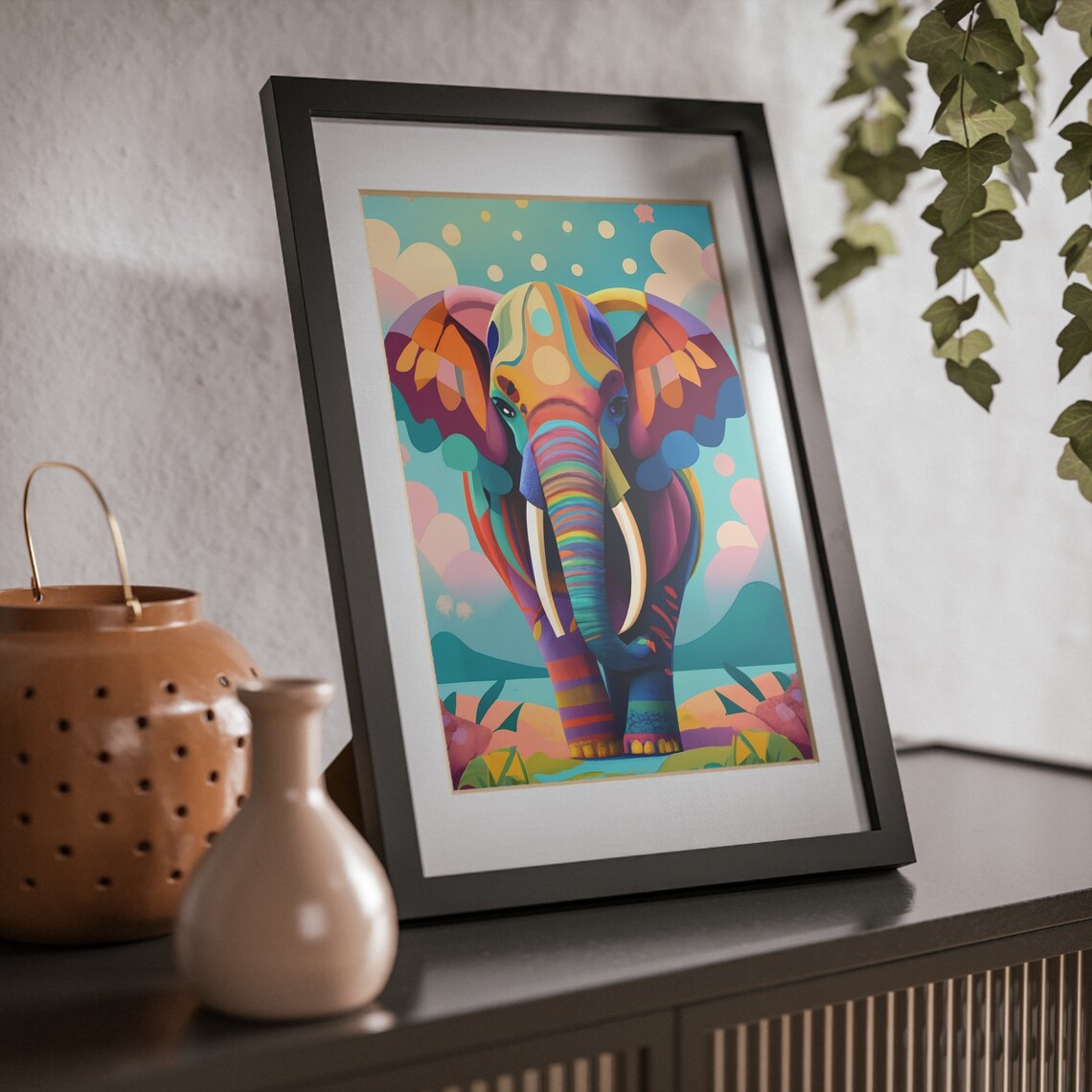 Colorful Elephant. Wall Art Kids Home School Office. Prints Etsy