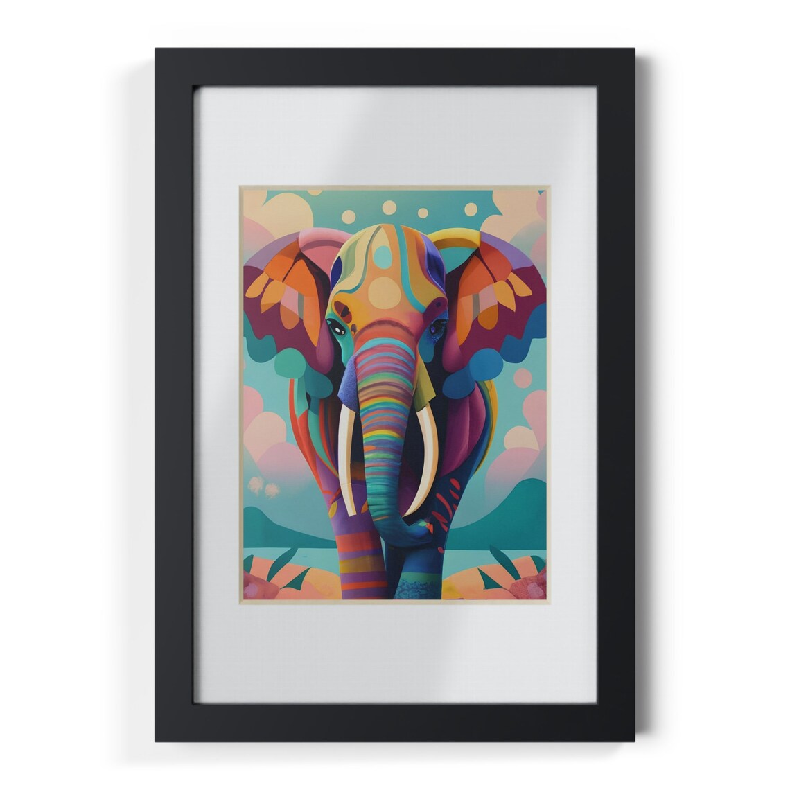 Colorful Elephant. Wall Art Kids Home School Office. Prints Etsy