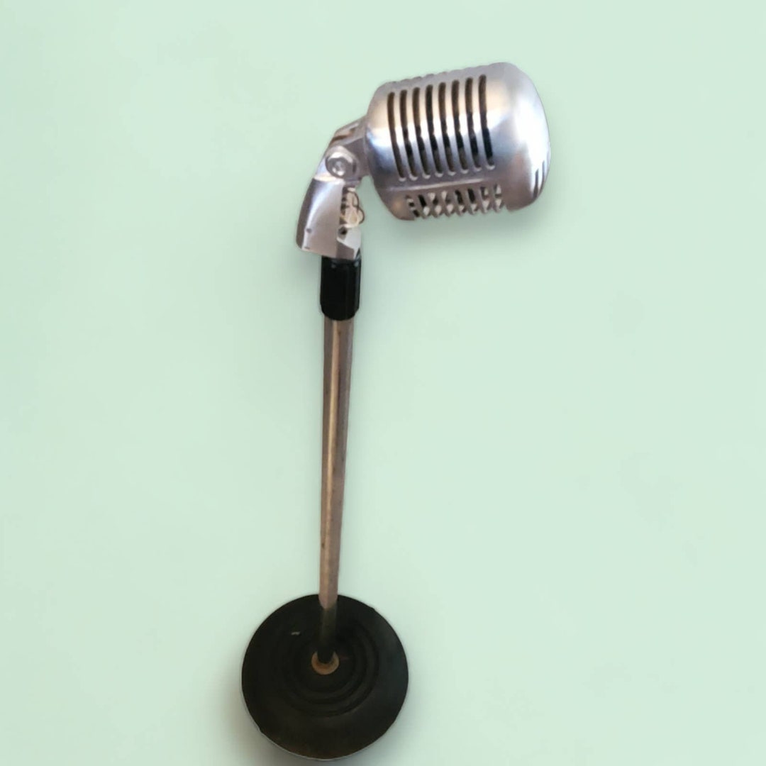 Shure 55s Vintage Original 1950s Microphone With Adjustable Etsy