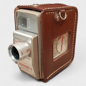 Kodak Medallion 8mm Film Video Movie Camera Vintage 1950's with Leather Case