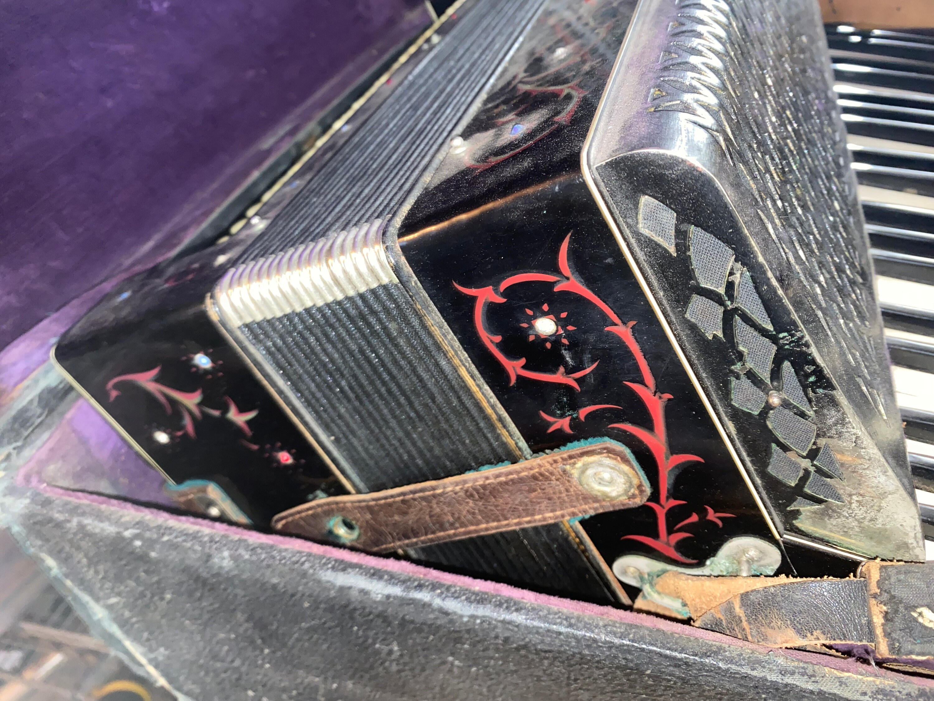 Vintage Hohner Accordion 1960s Imperial. Made Germany. Great Bellows