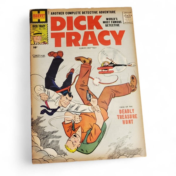 Dick Tracy Issue # 123 1958 Vintage Comic Book Harvey Comics Very Good (VG)