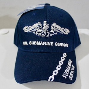 U.S. Submarine Service Baseball Hat. Officially Licensed U.S. Submarine Service Cap. Adjustable Navy Blue Cap. U.S. Navy Hat. Gift for Dad.