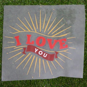 I Love You Transfer. Happy Valentine Day DTF Transfer Ready to Press .Christmas. Transfer for February 14. Valentine&#39;s Day Design