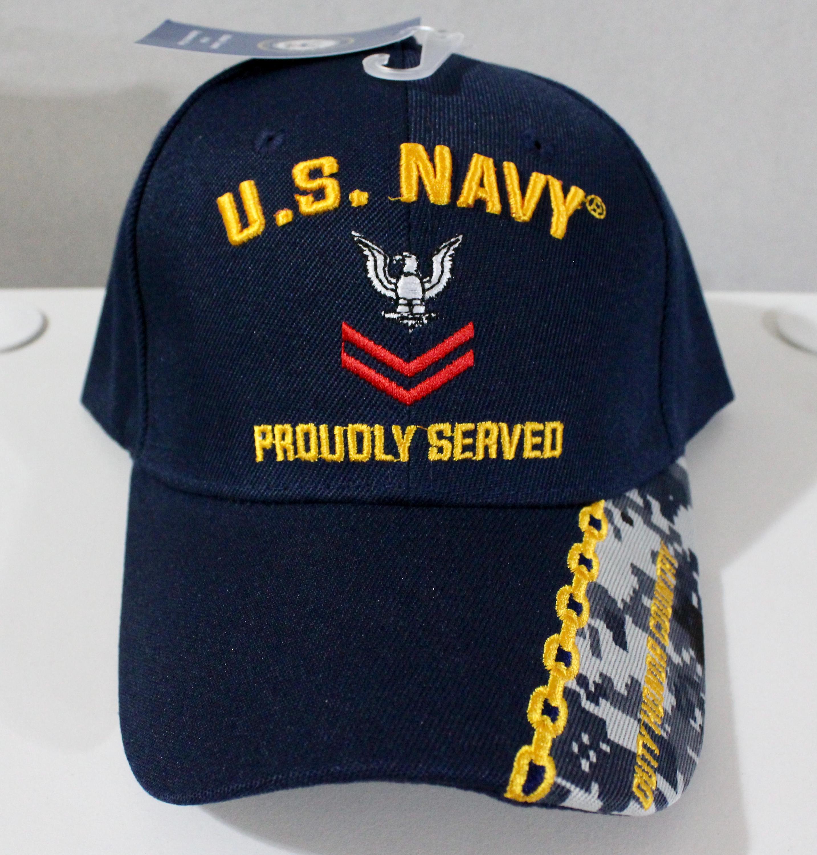 アメリカ海軍二等兵曹用野球帽。アメリカ海軍公式ライセンスキャップ