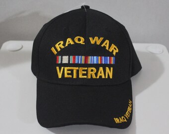 Iraq War Veteran Hat. Officially Licensed Iraq War Veteran Cap. Adjustable Black Cap. Veterans Day. Christmas Gift. Iraq War Veteran
