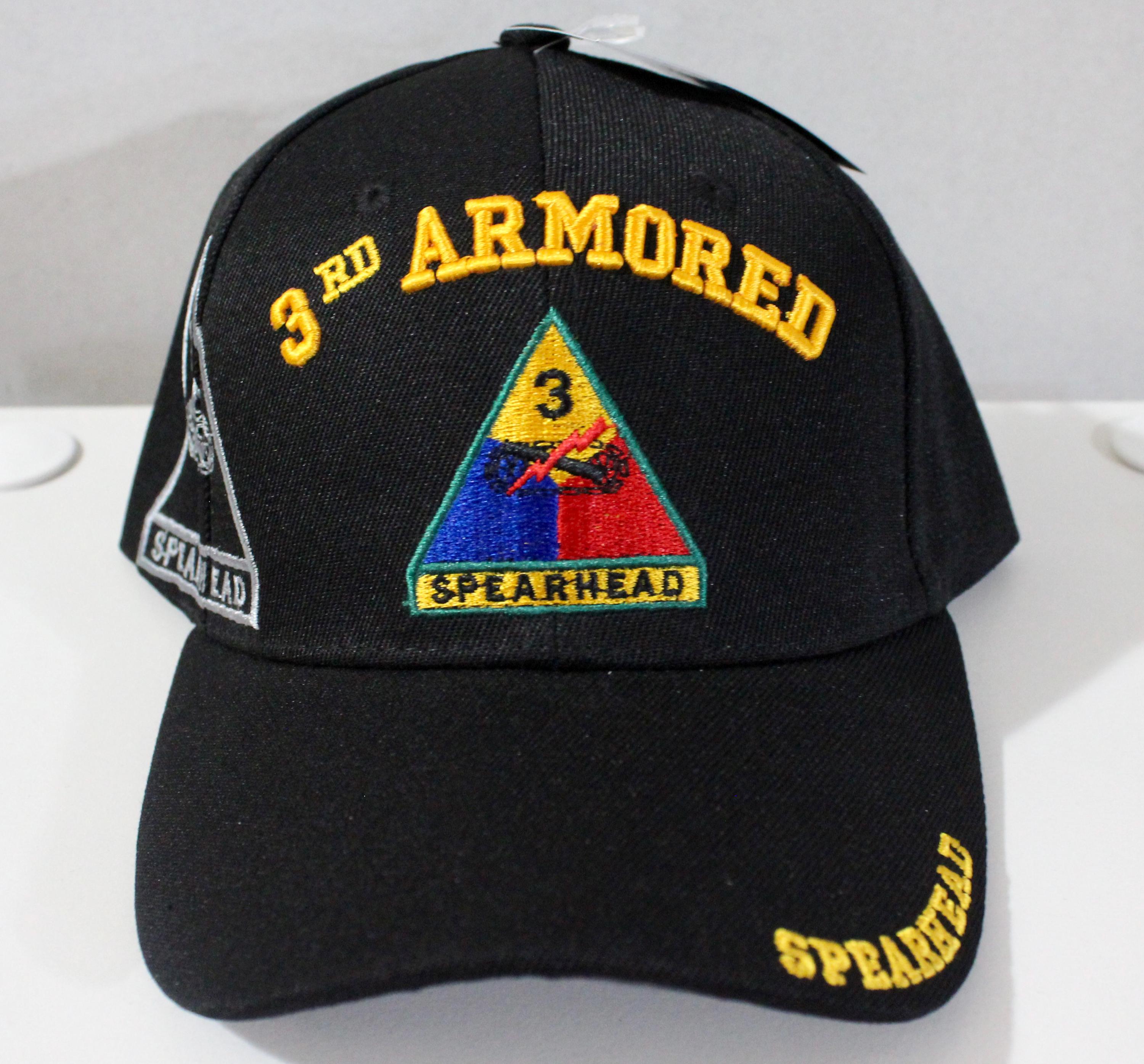 U.S ARMY 3RD ARMORED DIVISION HAT SPEARHEAD U.S MILITARY OFFICIAL BALL CAP USA E