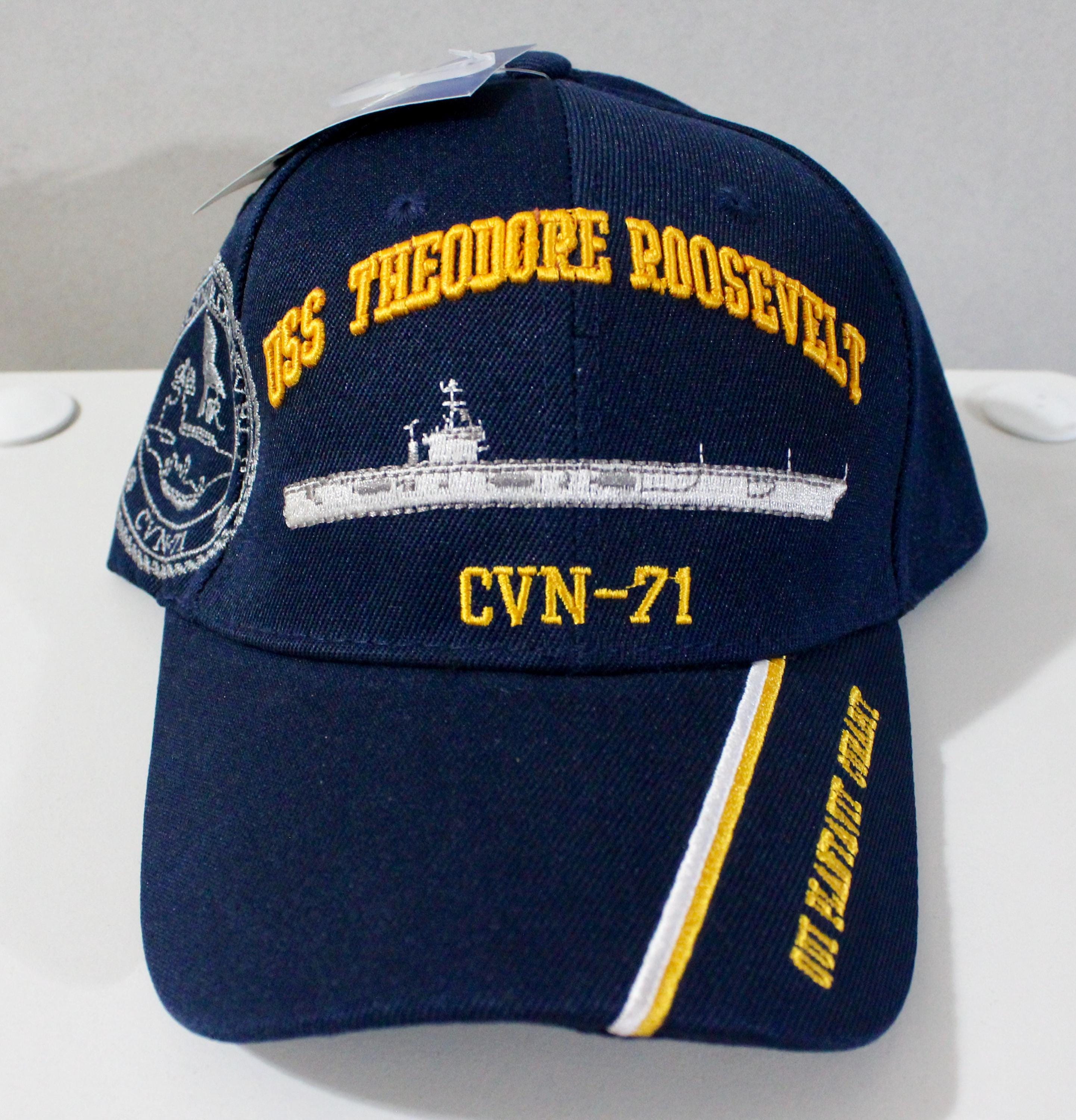 U.S. Navy Baseball Hat. Officially Licensed USS Theodore Roosevelt