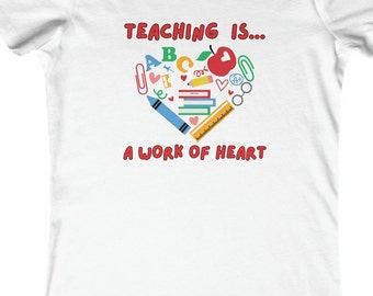 Fun Teaching Is A Work Of Heart Women&#39;s Favorite Tee | Great Gift Idea For Back To School | Cute Gift For Teacher