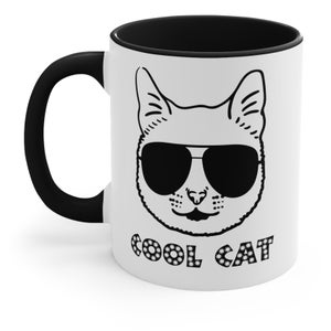 Taza de café Cool Cat / Gran idea de regalo para el dueño de Cool Cat / Taza de café Fun Cat