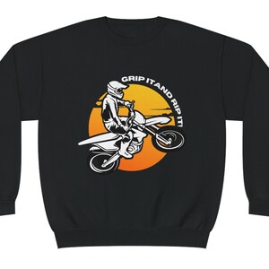 Grip It And Rip It! Motocross Unisex NuBlend® Crewneck Sweatshirt | Great Gift Idea For The Dirt Bike Rider | Moto Cross Skills Class Bryce
