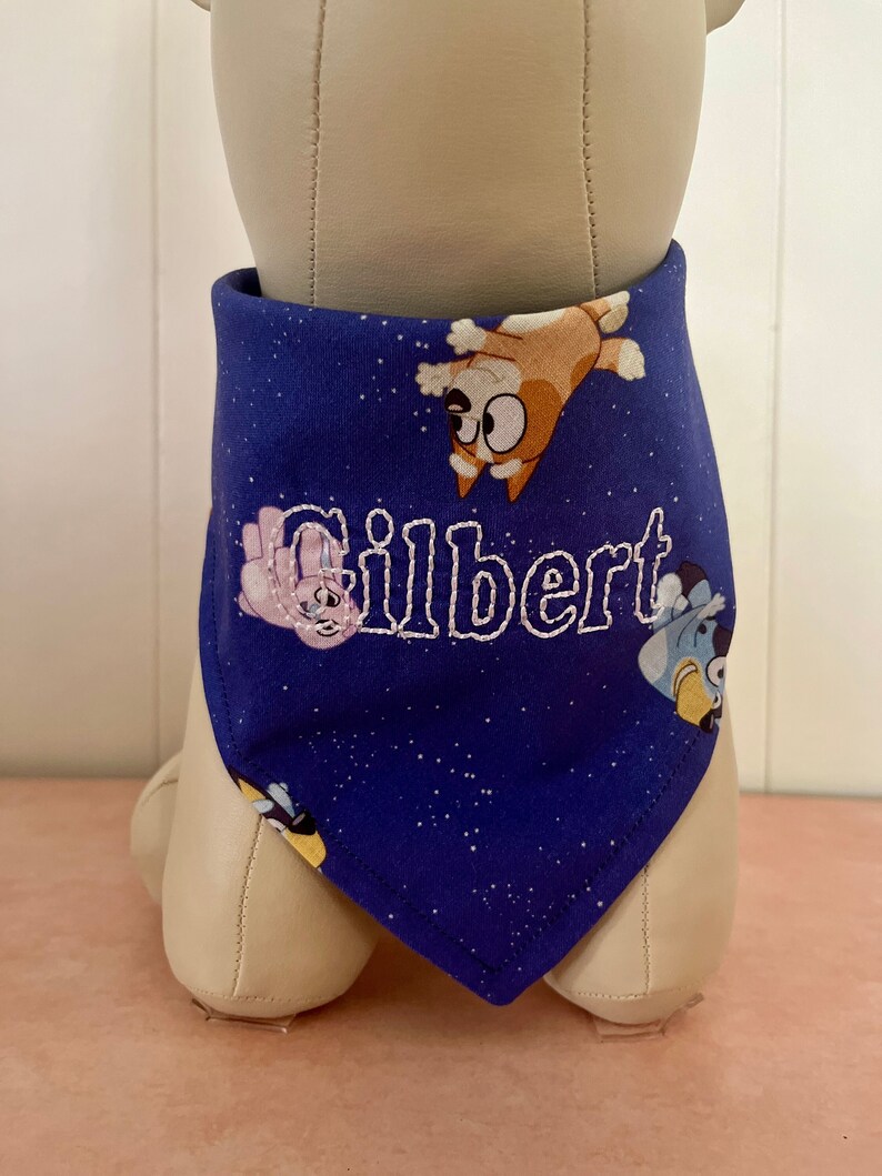 Bluey Dog Bandana Custom Dog Bandana Custom Text Personalized Dog