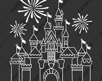 Castle with Fireworks