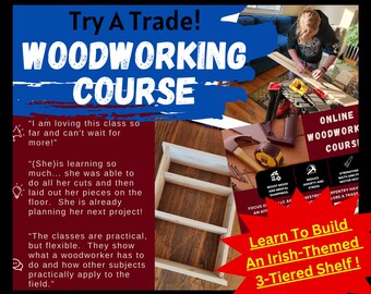Woodworking Course: Build A 3-Tiered Shelf For Homeschool Learning, Homeschool Curriculum, Middle School
