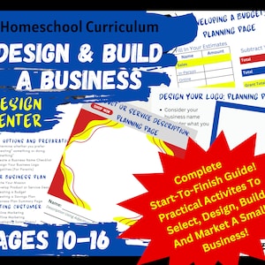 Kid Business, Entrepreneur, Design and Build a Business, Homeschool, Curriculum, Bundle