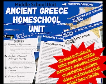 Ancient Greece Unit, Homeschool, Curriculum