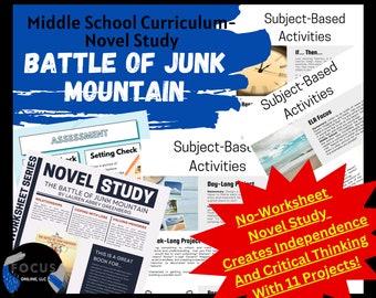 Battle of Junk Mountain By Lauren Abbey Greenberg: Novel Study,  Middle School, Homeschool Curriculum