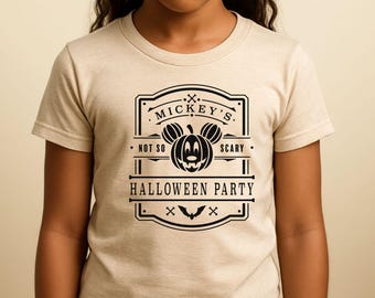 Kids Disney Halloween Shirt Mickey Mouse Lover Pumpkin Tee Gift Child Size Spooky Shirt Fall Child Disney Trip Outfit Mickey Halloween