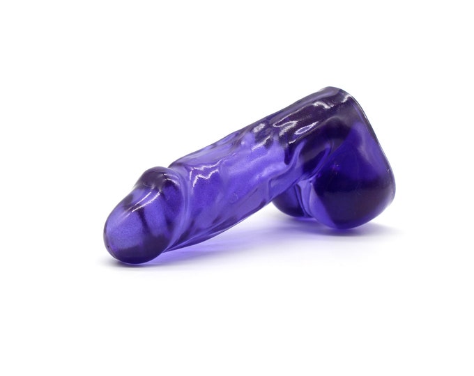 Blue Phallus, Resin Penis, Phallic Sculpture, Penis Figurine, Resin Penis Sculpture, Fascinus, Good Luck Charm, Circumcised Phallus